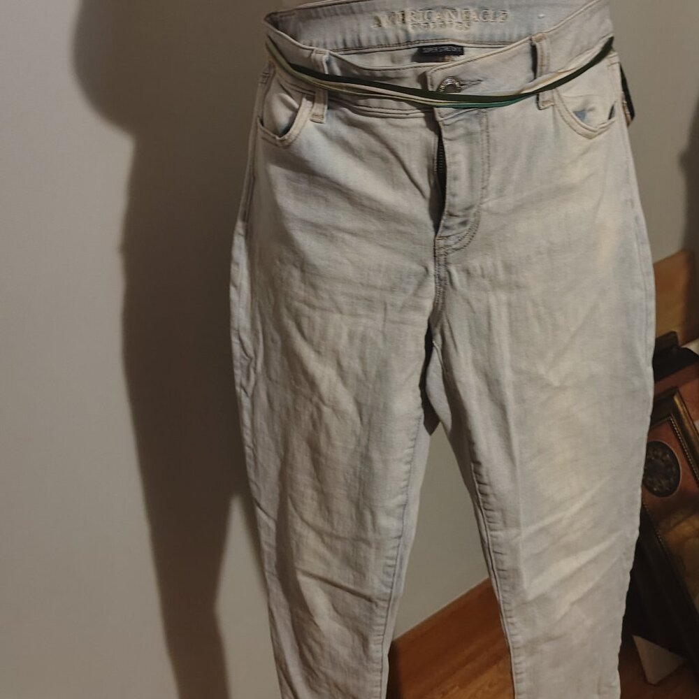 Light, light blue jeans